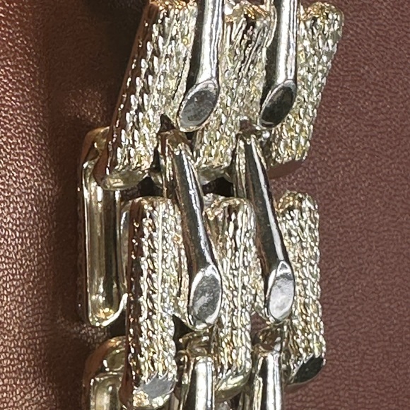 Classy, silver tone, textured, smooth bracelet, you are sure to love - Picture 5 of 12